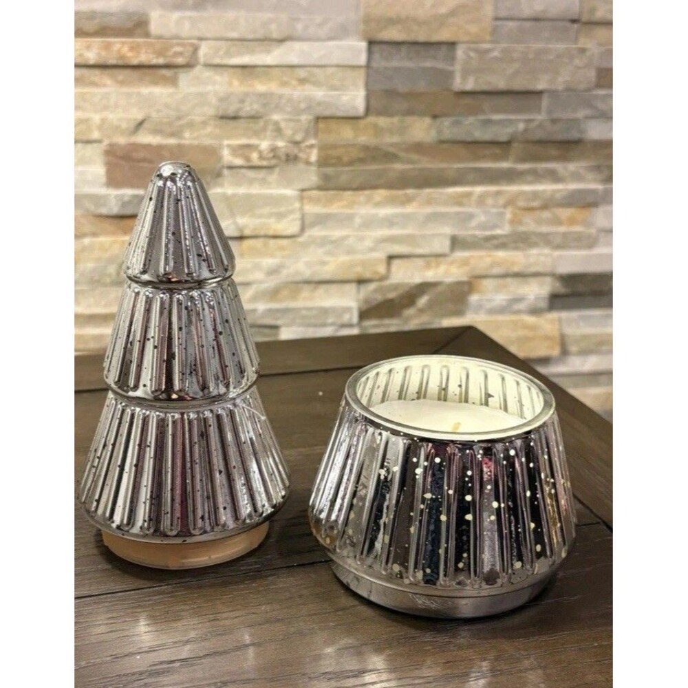 Ashland Christmas Noel Silver Bells Scented Jar Candle, Silver Glass, 8.5 oz